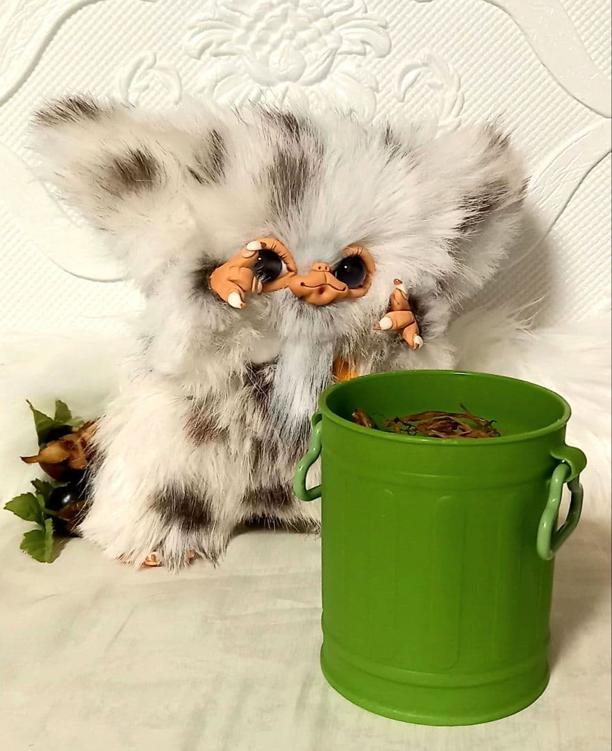 ハンドメイド・可動Big長毛ベビさんのお人形・アートドール・ぬいぐるみ・創作