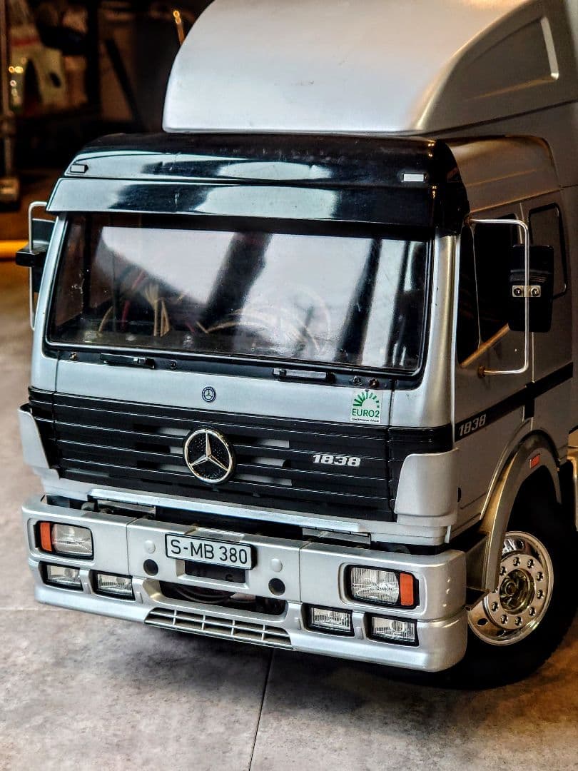 1/14 タミヤ メルセデスベンツ 1838LS ライト点灯 動作確認済み