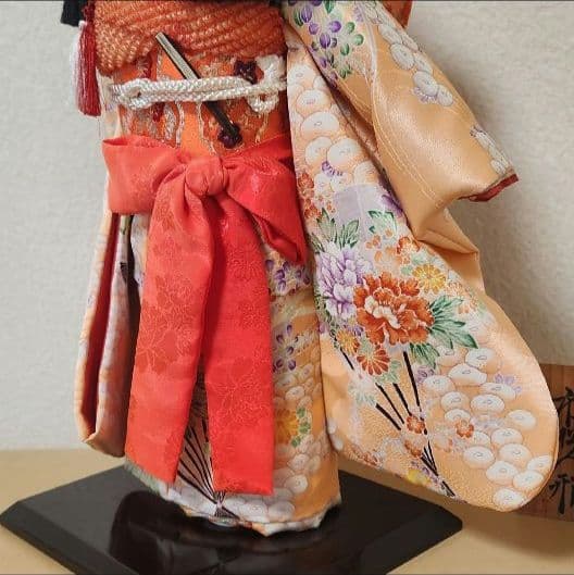 市松人形 男の子と女の子 2体セット 日本人形 正絹の衣装 本松 昭和レトロ