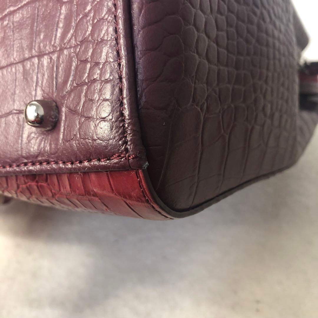 美品　RODANIA クロコダイル　2way ショルダーバッグ　ギャランティ