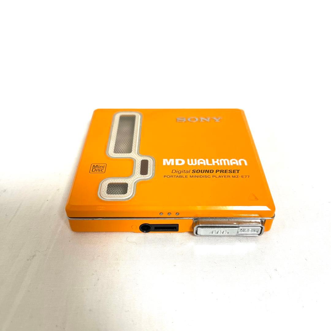 SONY MD WALKMAN MZ-E77 ソニー MDウォークマン オレンジ
