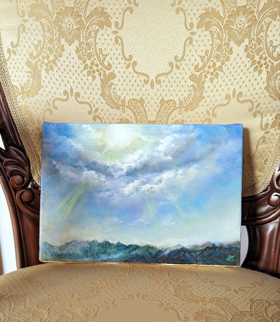 風景画　painterTMK 画家本人出品　空の風景画　唯一無二真筆　油絵