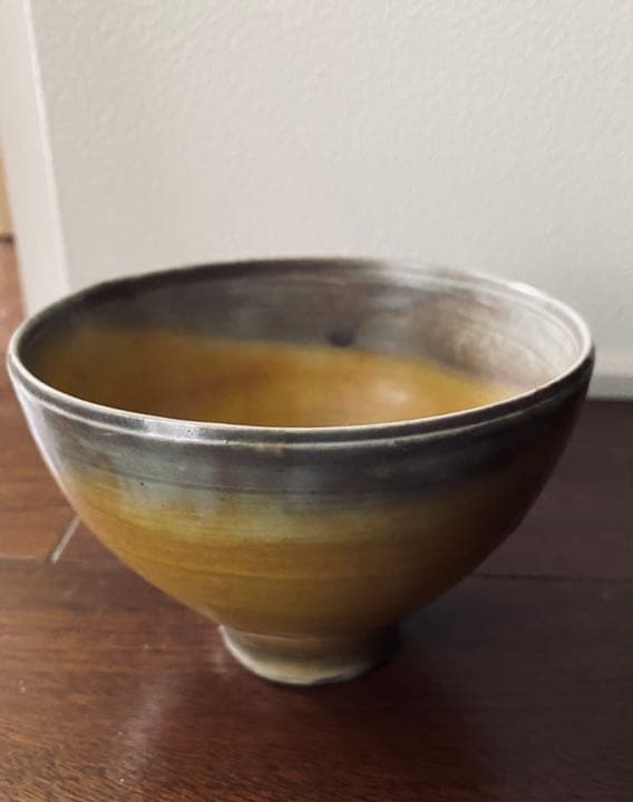 林みちよ　黄紫釉茶碗　旅茶碗　小服茶碗　茶箱茶籠用