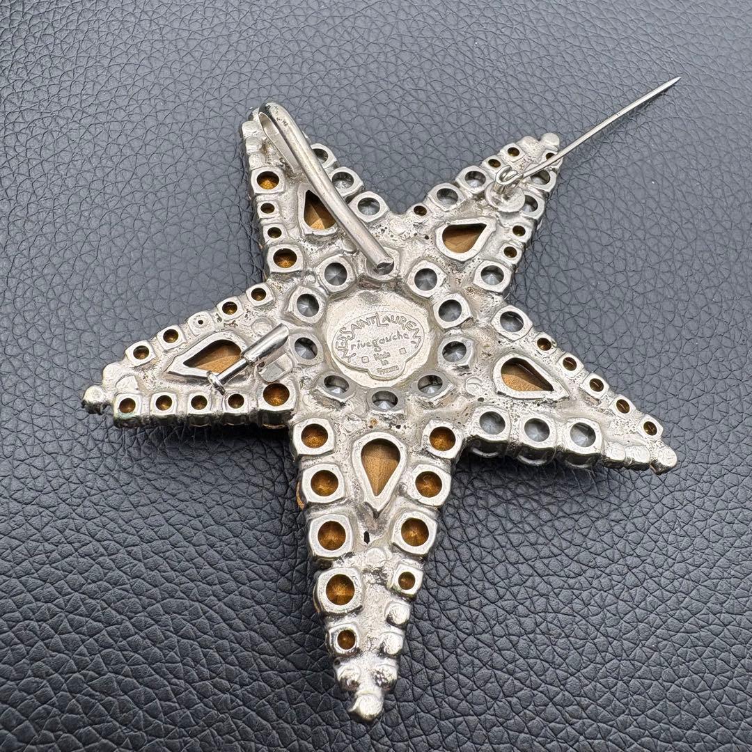 希少　Yves Saint Laurent リヴゴーシュ　星形　スター　ブローチ