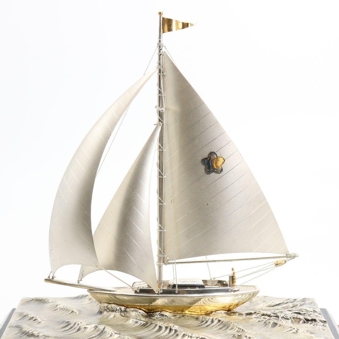 銀製刻印 銀製 シルバー 帆船 ヨット 約100g　V367　GK1