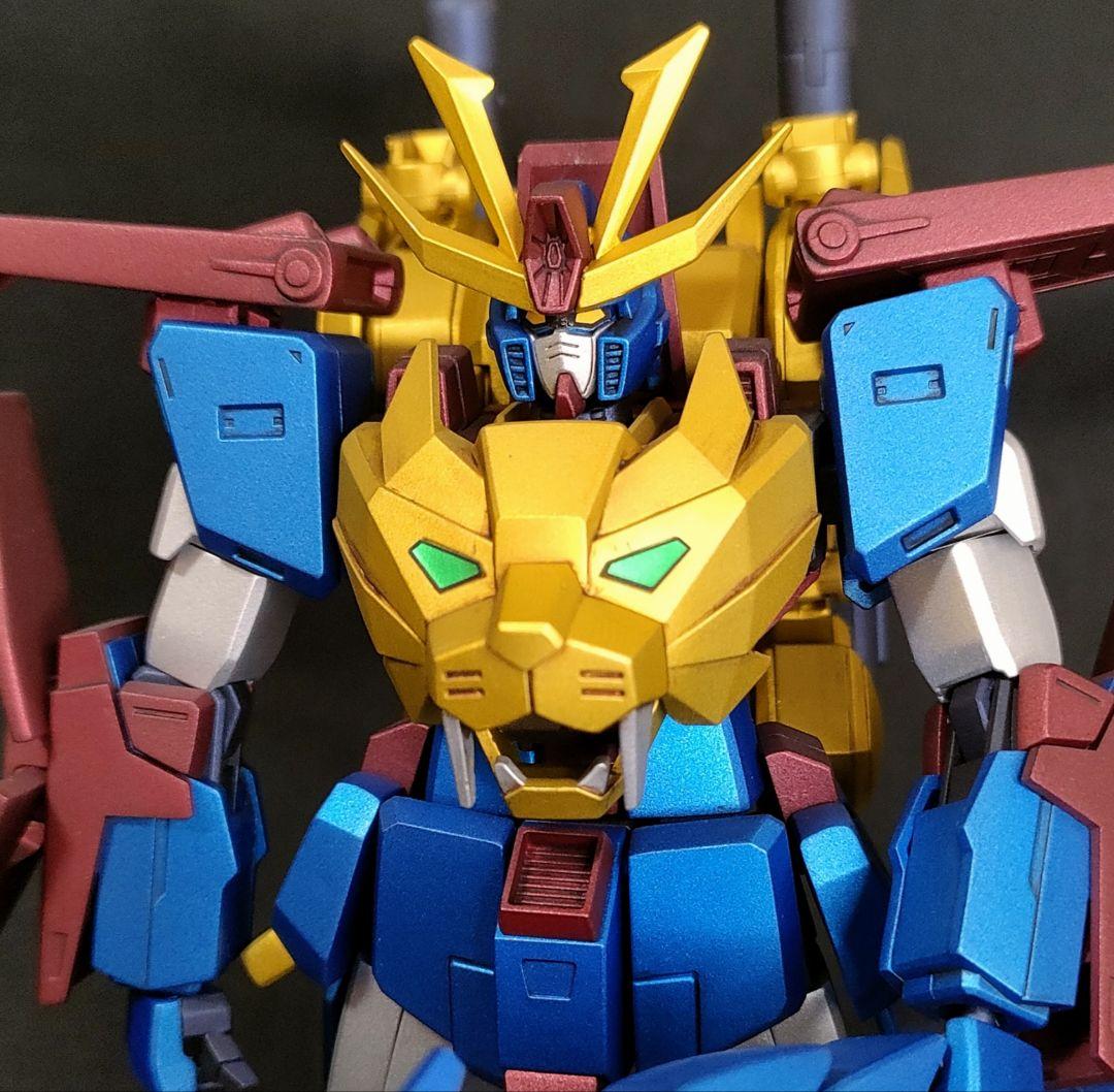 ガンプラ 塗装済 完成品 HGBF 1/144 ガンダムトライオン３