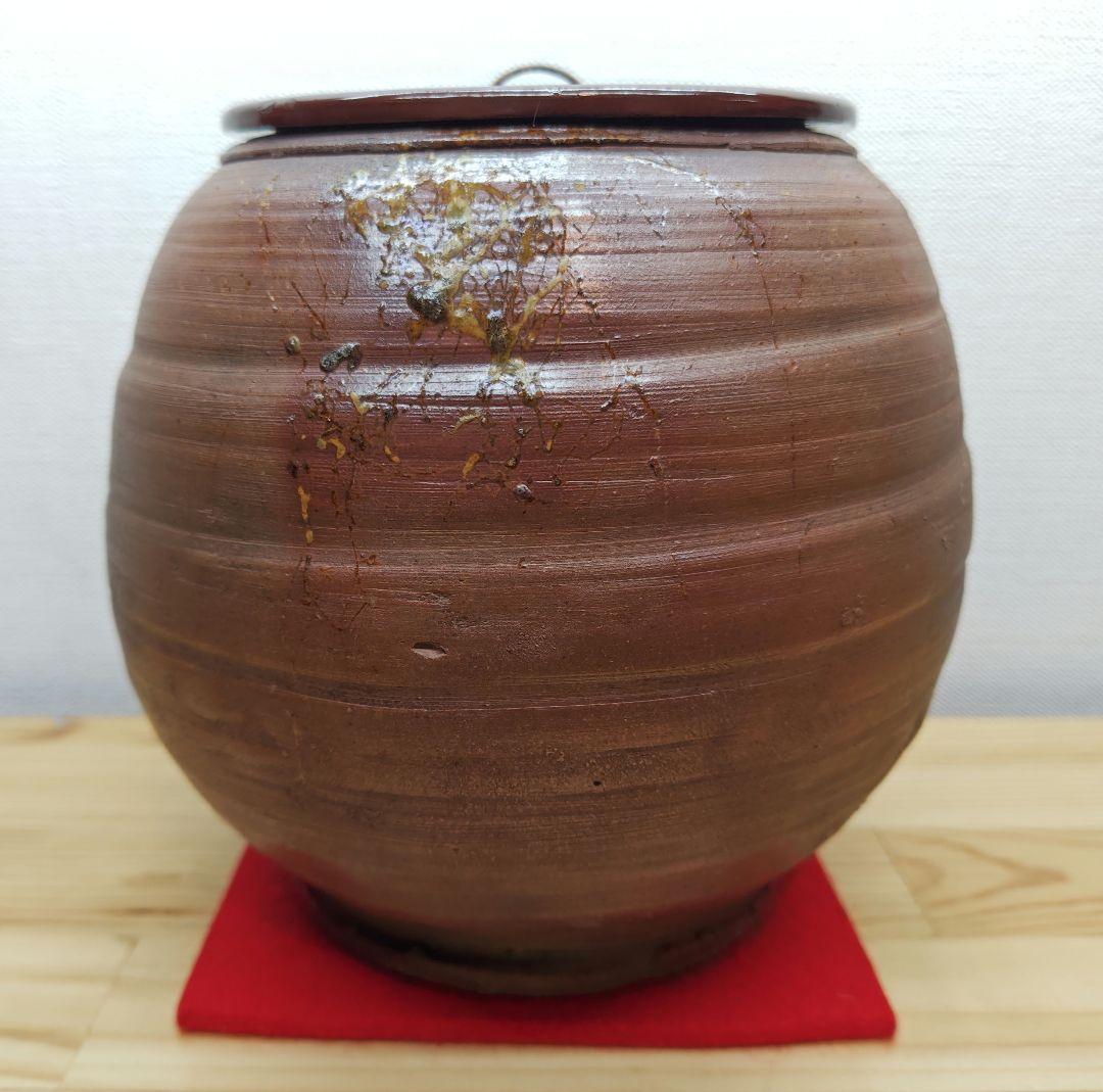 送料込【逢絢亭】茶道具 水壺 水指 常滑焼 芋頭水壺 宗偏流書付 作家物 共箱入