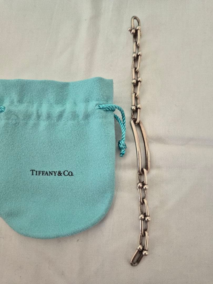 ティファニー　ハードウェアミディアムリンクブレスレット　オーバルリンク　シルバー