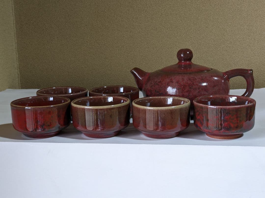 ♦中国美術品【希少】！ 銅紅釉 茶壺 茶器 アンティーク 骨董品 コレクション