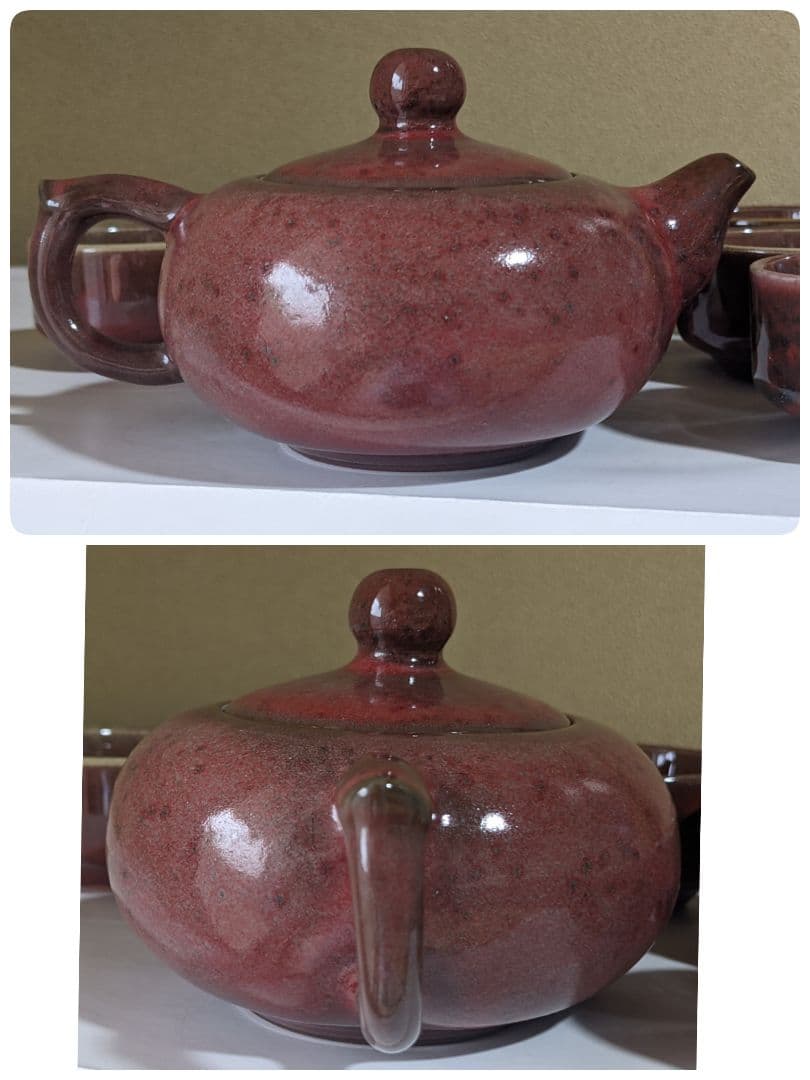 ♦中国美術品【希少】！ 銅紅釉 茶壺 茶器 アンティーク 骨董品 コレクション