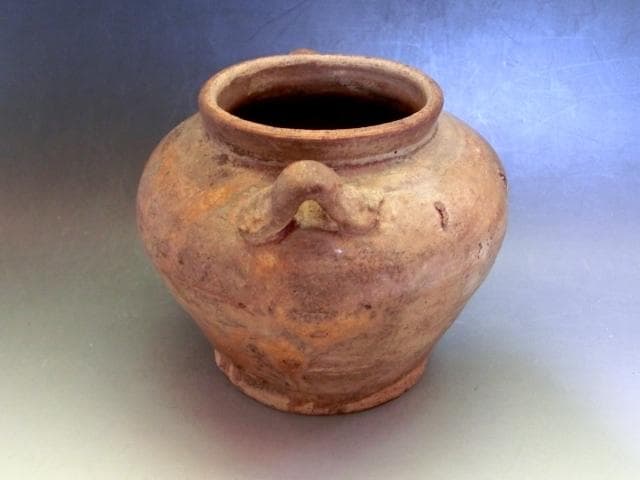 壷■船壷 耳付き古壺 茶壷 花瓶 古玩 唐物 中国 古美術 時代物 骨董品■