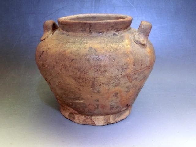 壷■船壷 耳付き古壺 茶壷 花瓶 古玩 唐物 中国 古美術 時代物 骨董品■