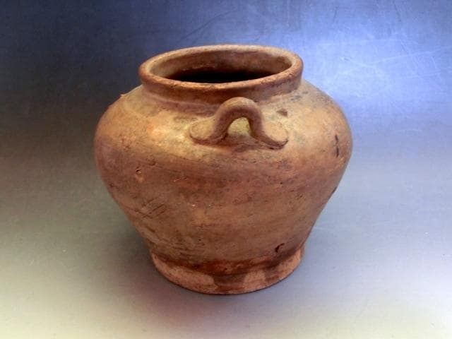 壷■船壷 耳付き古壺 茶壷 花瓶 古玩 唐物 中国 古美術 時代物 骨董品■