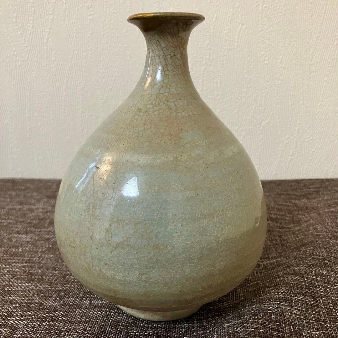 李朝酒器　徳利　奈良蔵出し　高麗青磁