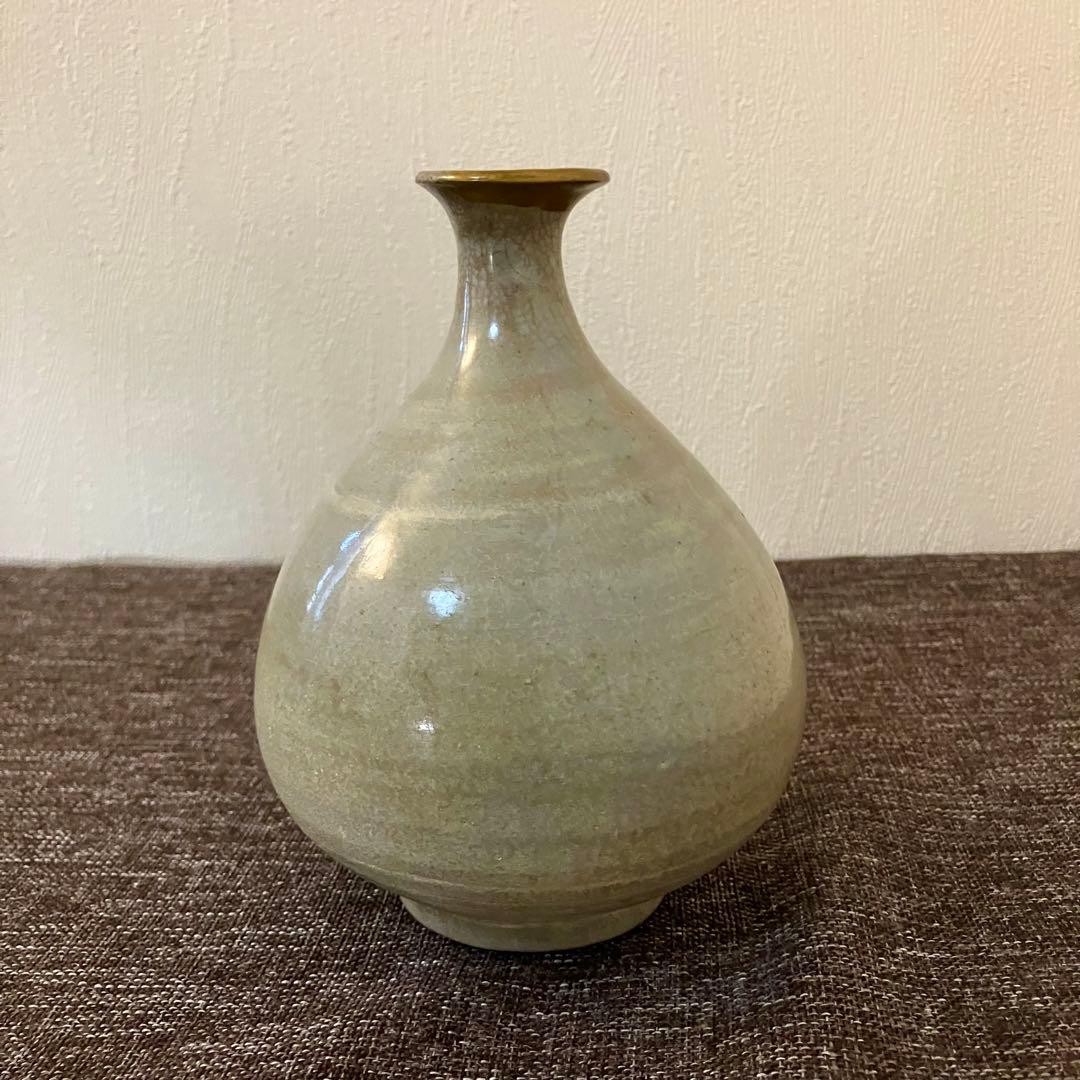 李朝酒器　徳利　奈良蔵出し　高麗青磁