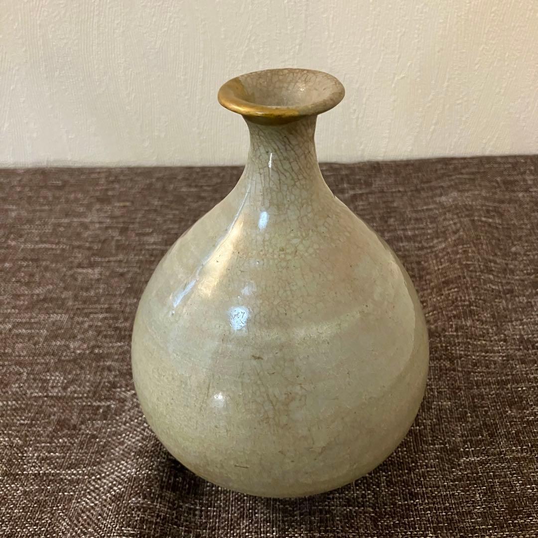 李朝酒器　徳利　奈良蔵出し　高麗青磁