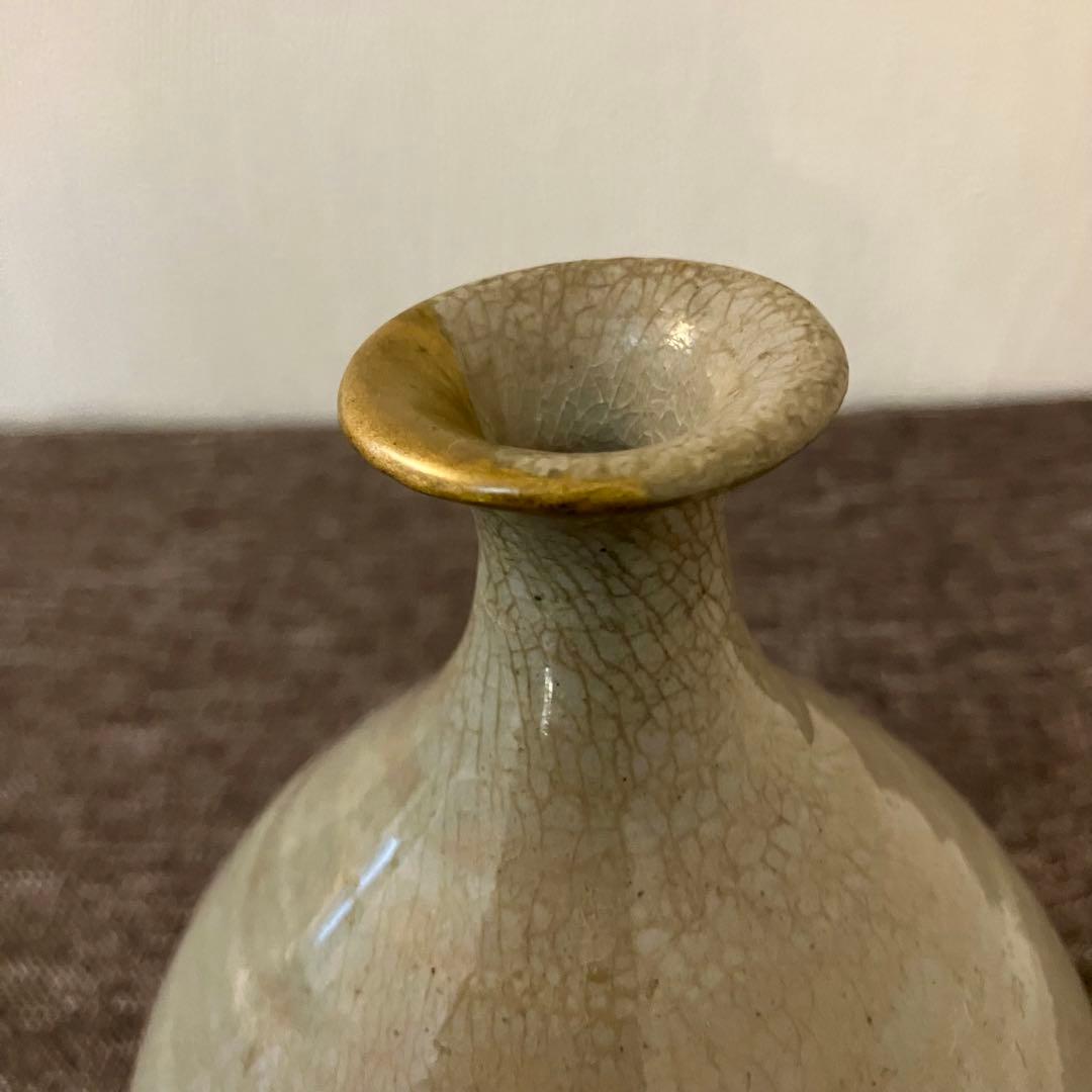 李朝酒器　徳利　奈良蔵出し　高麗青磁