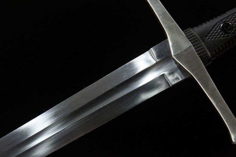 黒鞘 西洋剣 古兵器 武具 手鍛造打 鋼刀 冷兵器 護身工具 贈り物 長剣