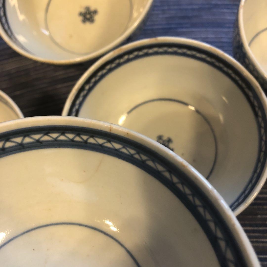 江戸後期茶碗蓋セットアンティーク骨董品