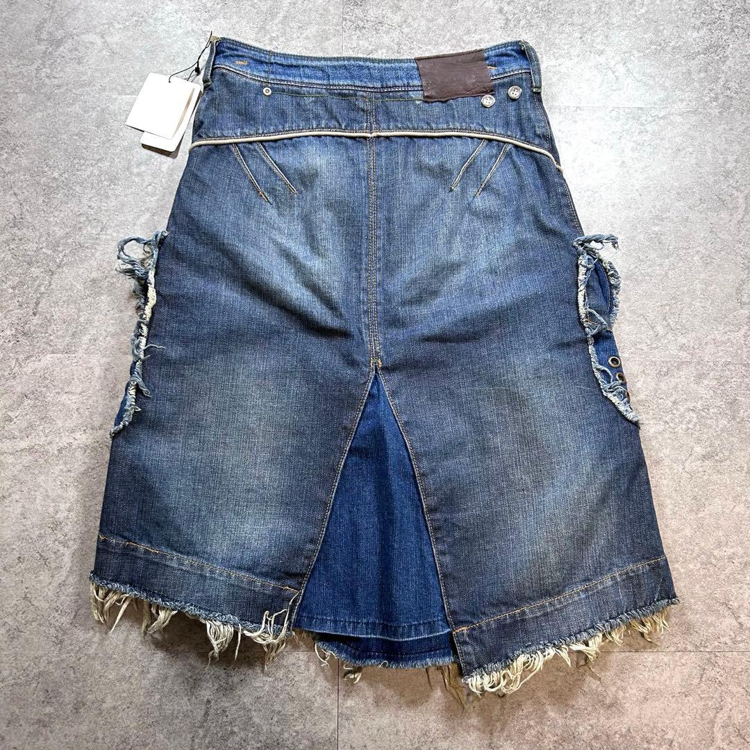 新品【Y2K 】ギミックデニムスカート/アシメ/マクブリング/フェアリーグランジ