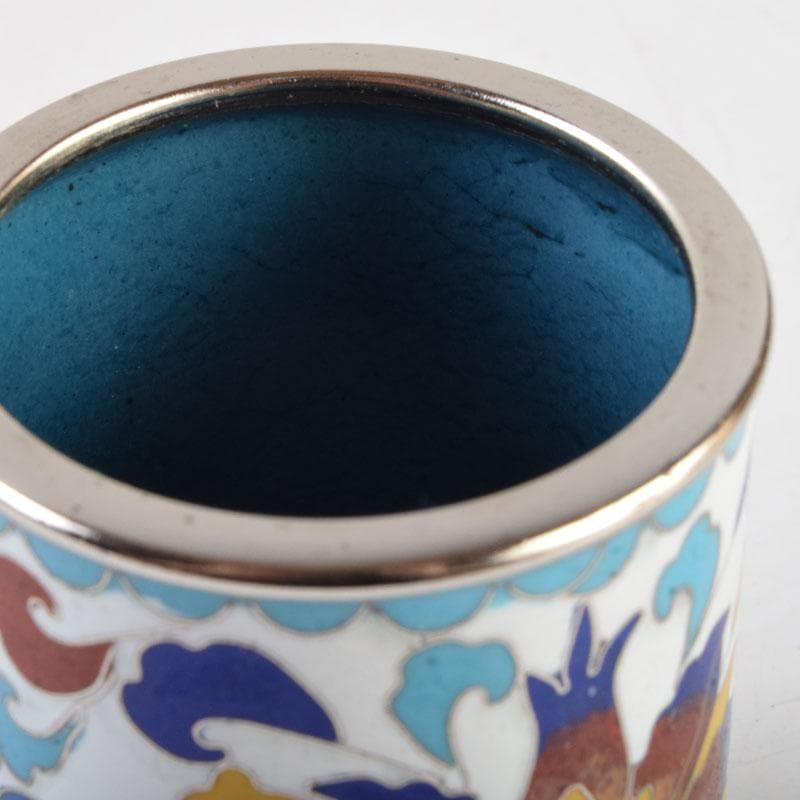 茶道具　北善七宝　花文　蓋置　共箱　C　9071