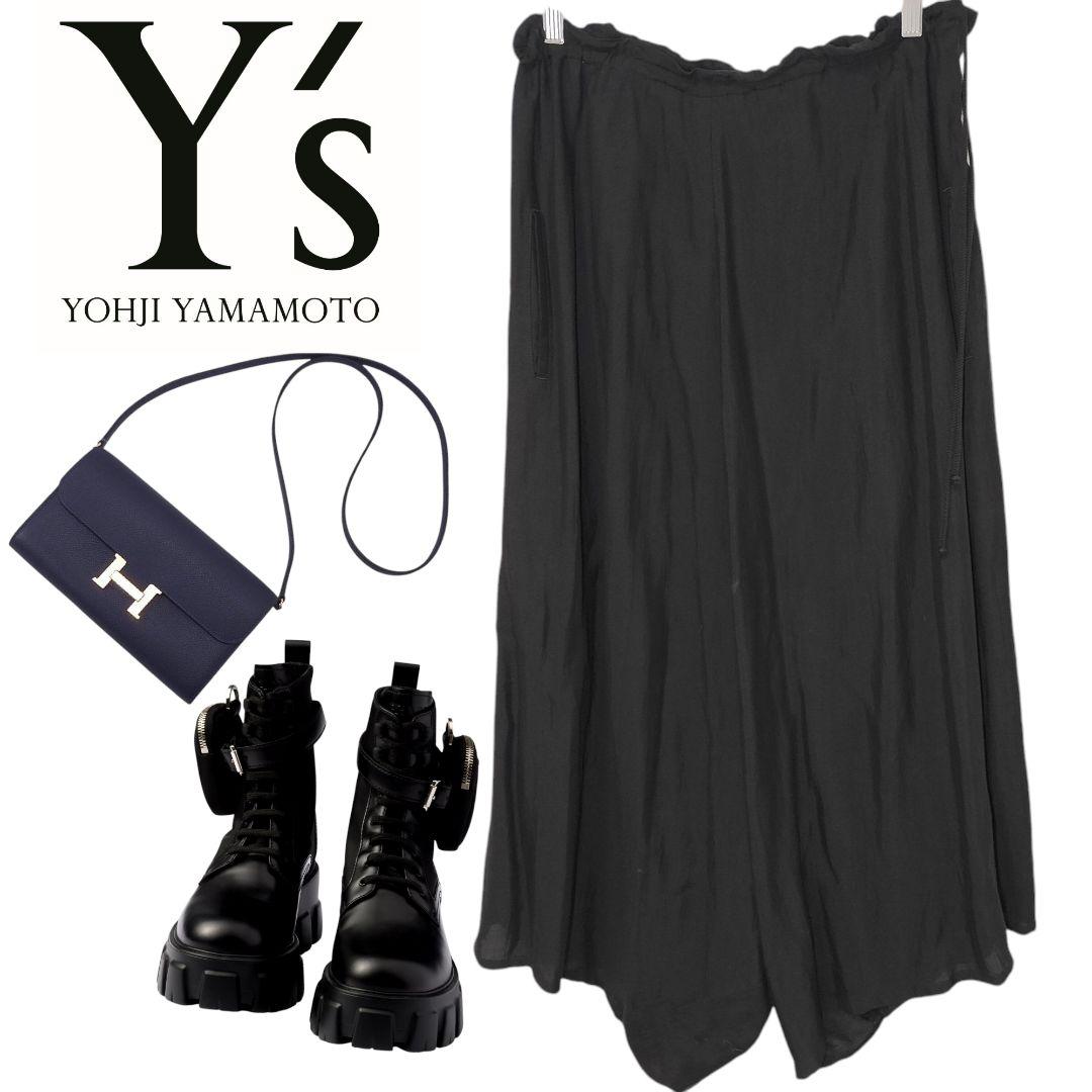 【希少】Y's ワイズ ガウチョ パンツ オーバーサイズボトム ブラック 黒 M