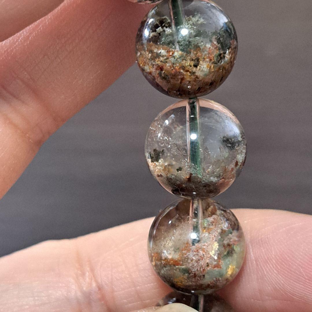 高品質　高透明　大玉ガーデンクォーツ　クリア庭園水晶　レッドグリーン　ピンク