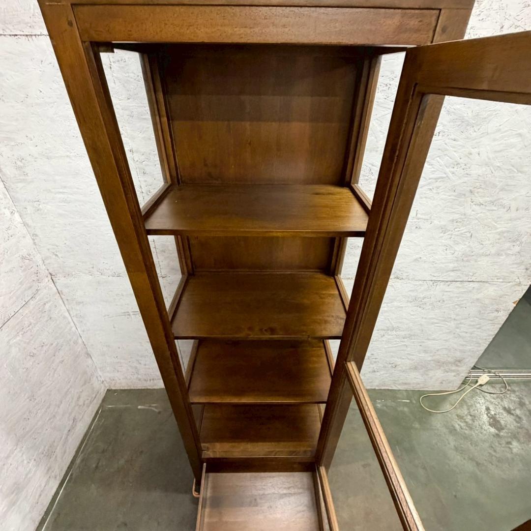 木製 ディスプレイキャビネット ガラスキャビネット アンティーク A0681