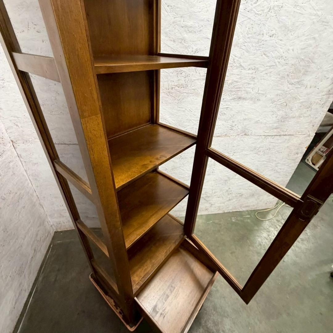 木製 ディスプレイキャビネット ガラスキャビネット アンティーク A0681