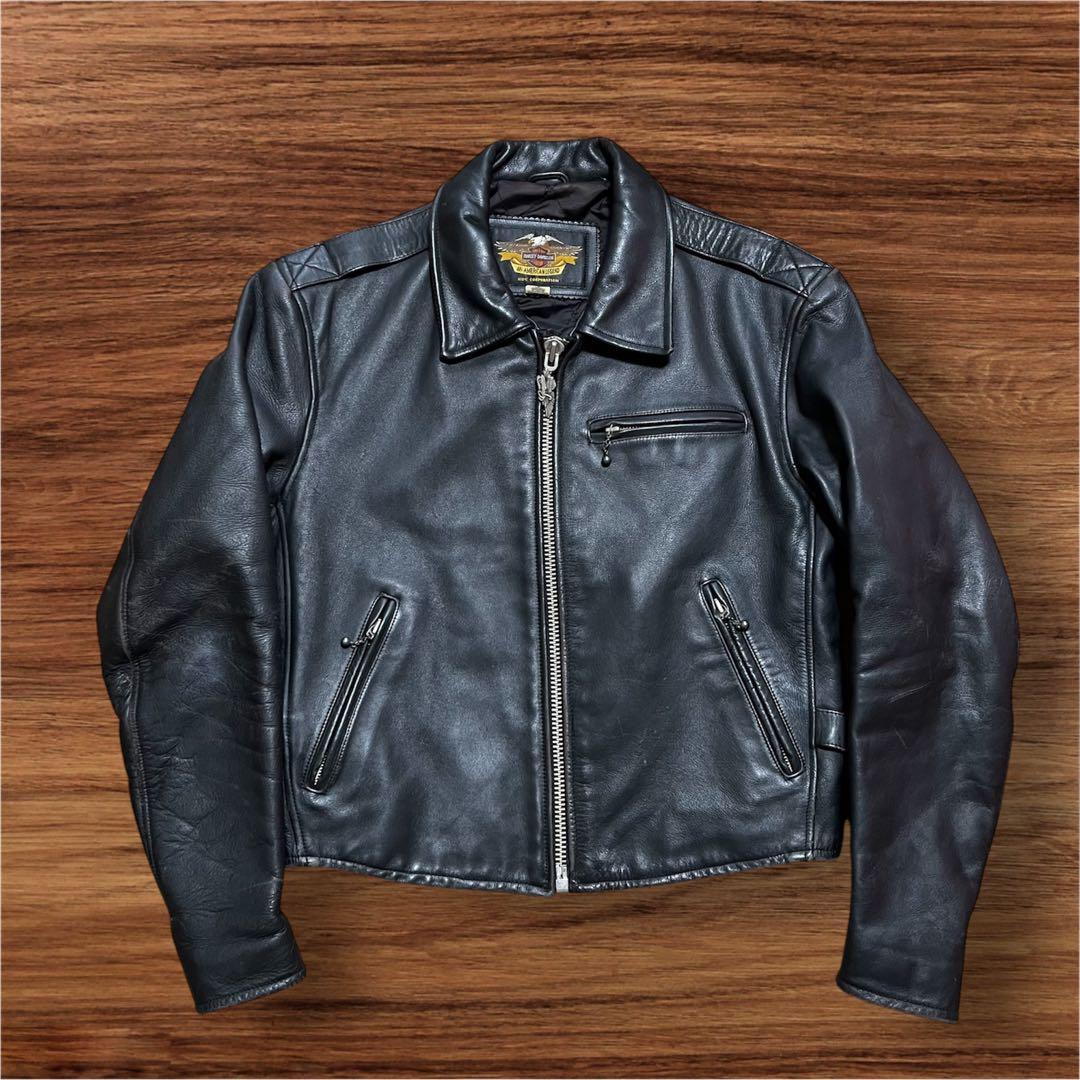 Harley-Davidson シングルライダースジャケット　S ブラック　黒