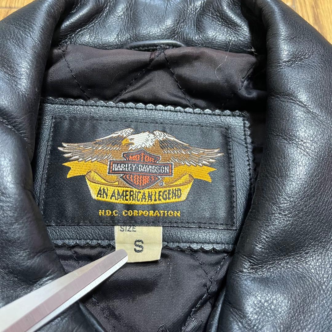 Harley-Davidson シングルライダースジャケット　S ブラック　黒