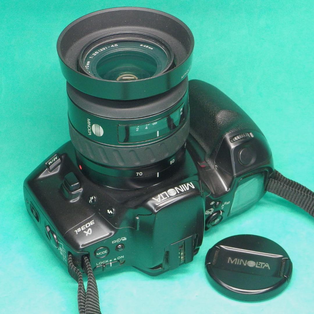 【美品】ミノルタα-３０３ｓｉボディ＋ミノルタＡＦズーム３５-７０ｍｍ【動作品】