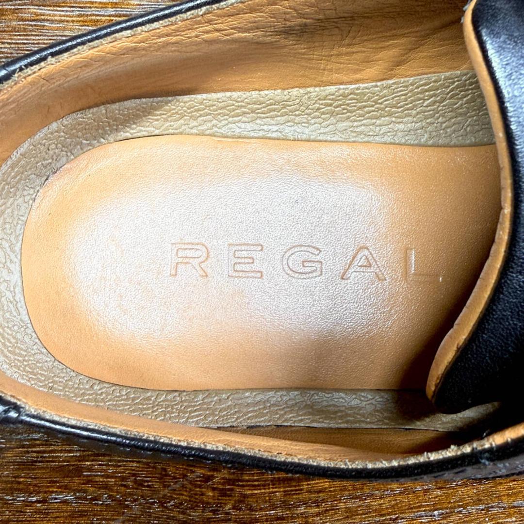◆REGAL◆リーガル 25.5cm レザースニーカー 黒 ブラック 革靴