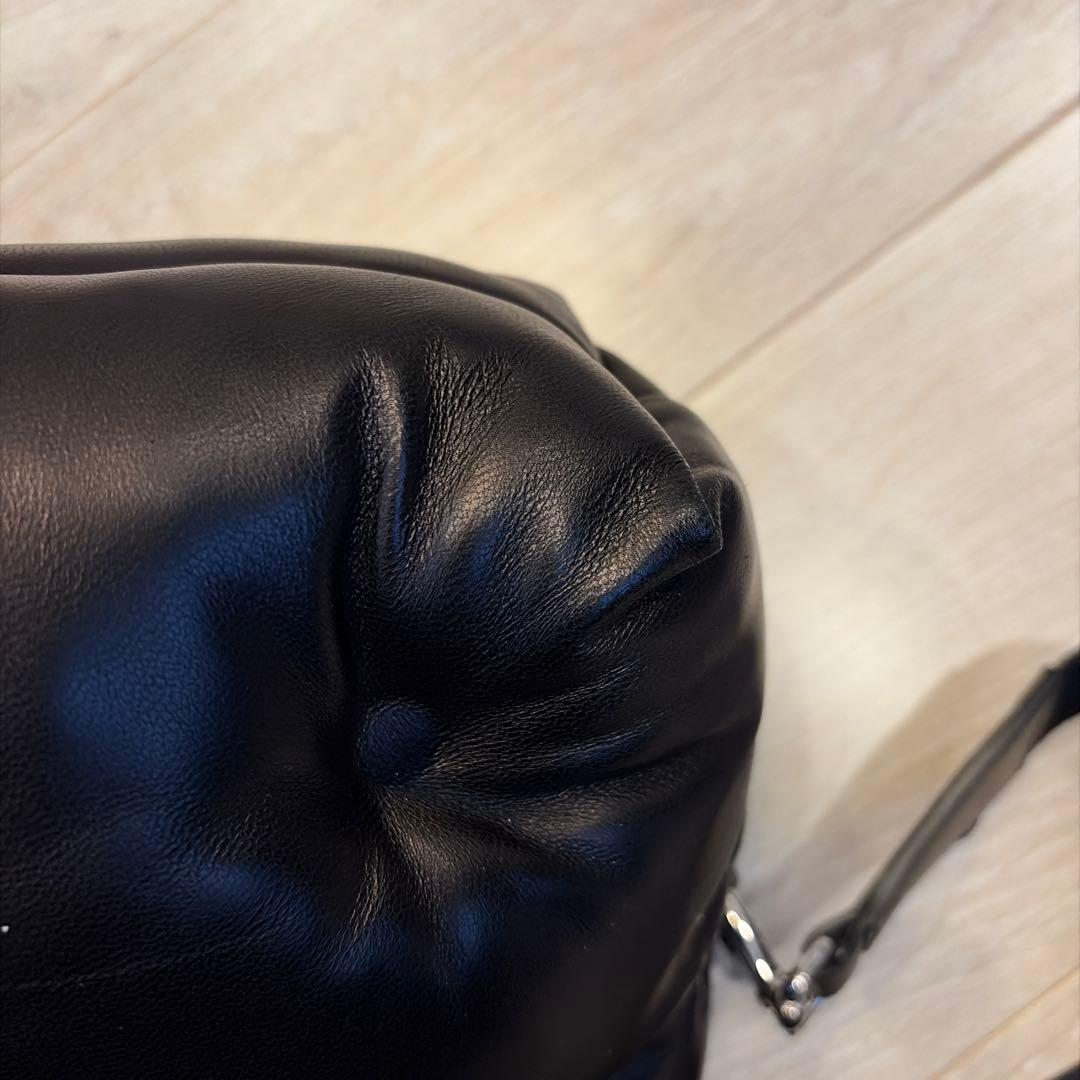 こ*ぎ様 Maison Margiela ブラック ショルダーバッグ ラムスラム