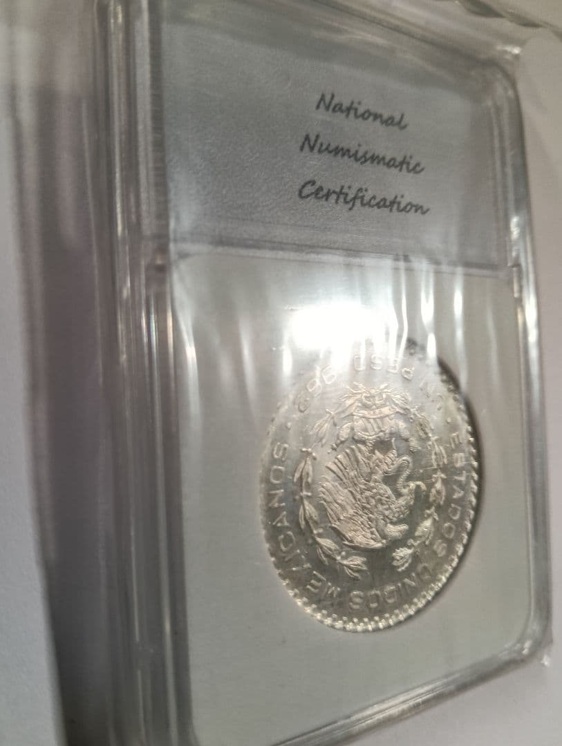 1961 メキシコ シルバー 1ペソ PCGS MS7 スポットレス