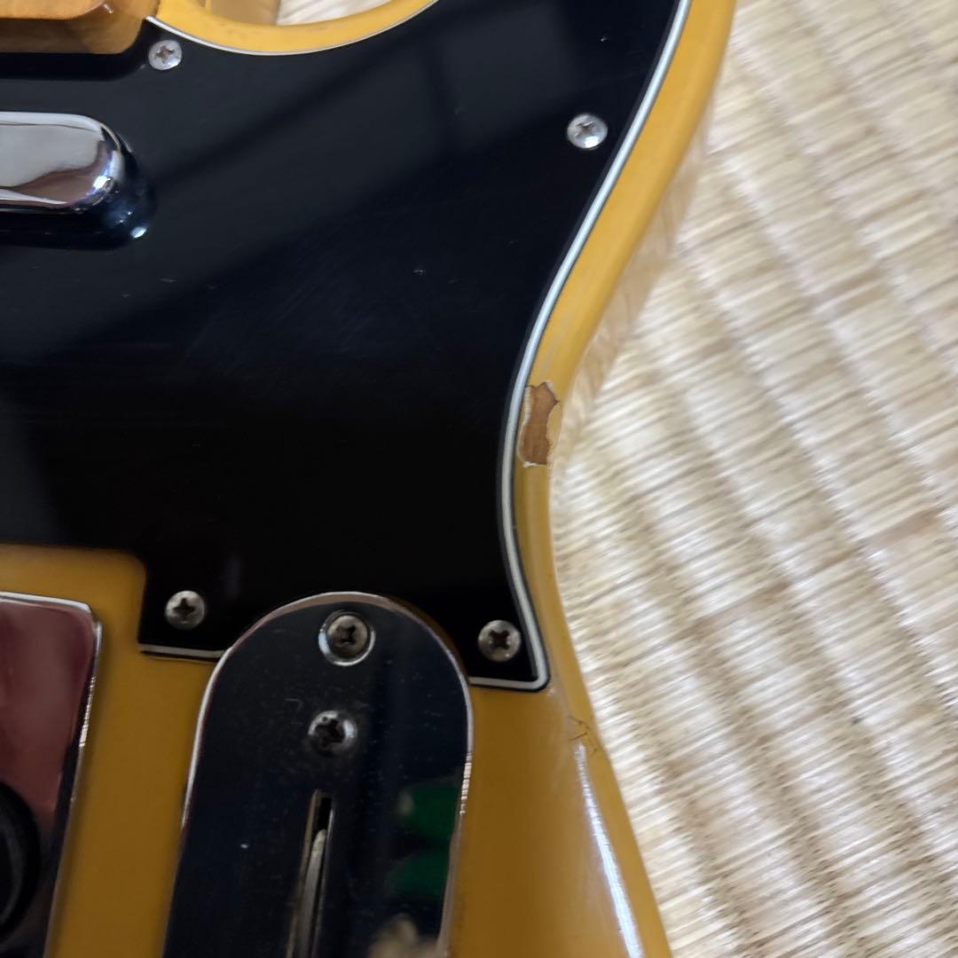 ミニテレキャスター エレキギター イエロー メーカー不明 21フレット