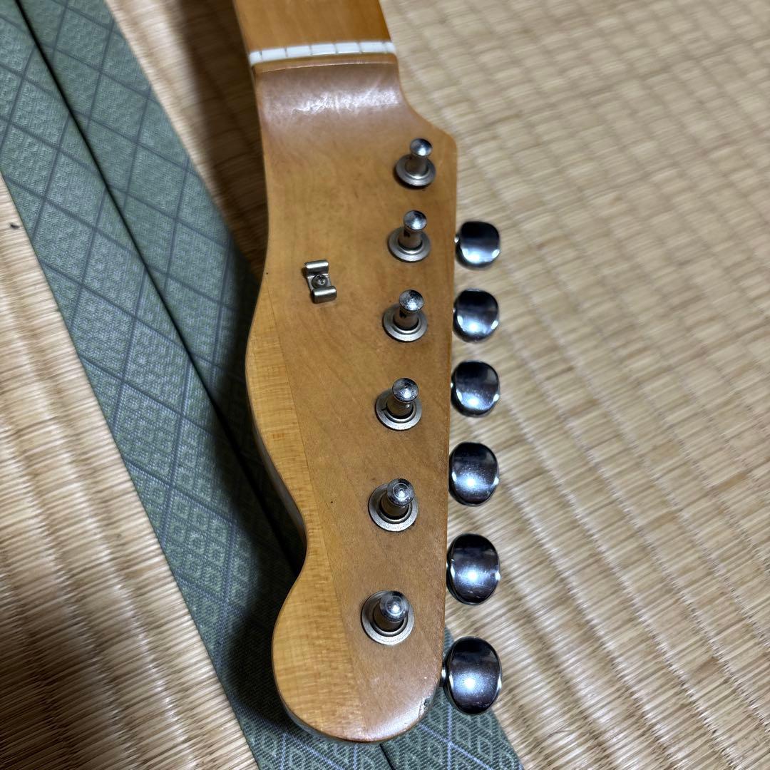 ミニテレキャスター エレキギター イエロー メーカー不明 21フレット