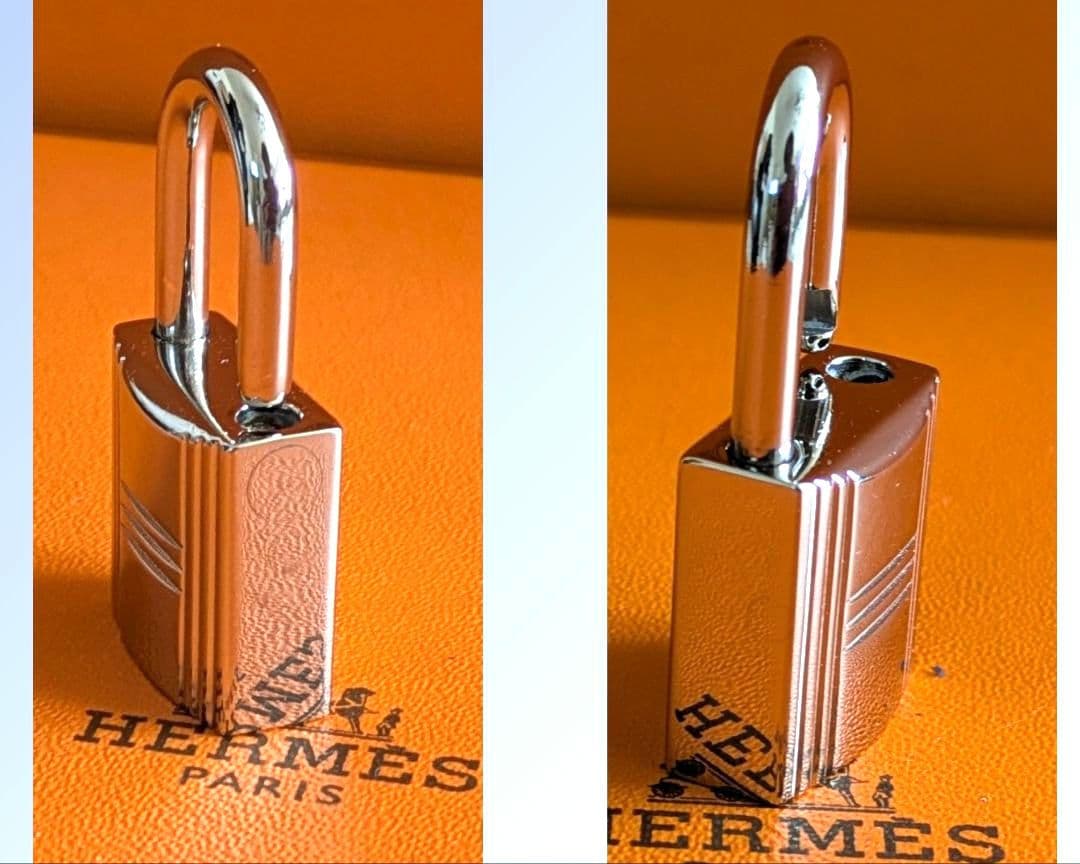 最終お値下げ！エルメス シルバー パドロック カデナ 姫路レザークロシェット付き