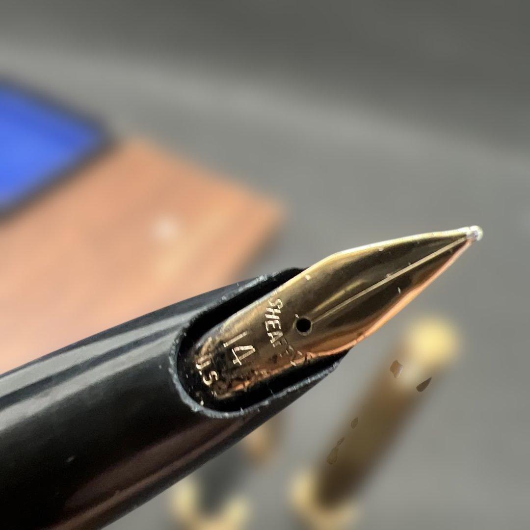 14K Sheaffer 万年筆 ２点セット シェーファー 金銀セット