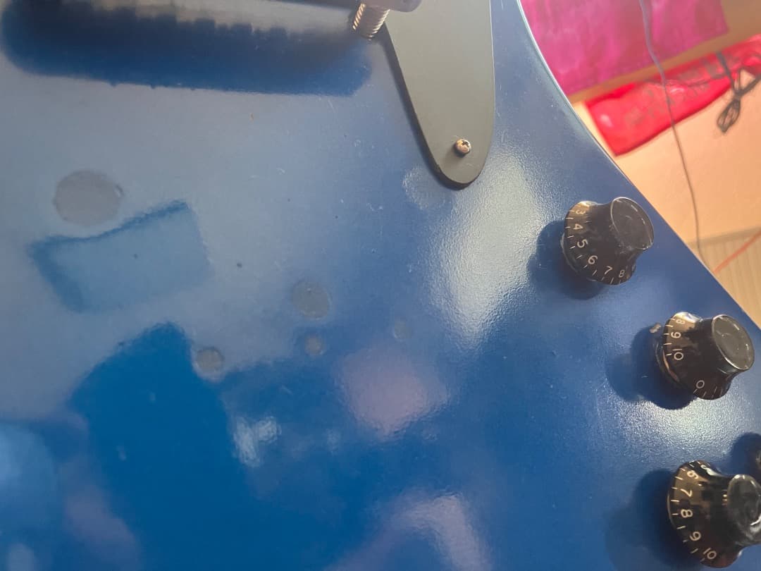 わ*ー様 ジャンク品！bunny firebird ブルー ソリッドボディ エレ