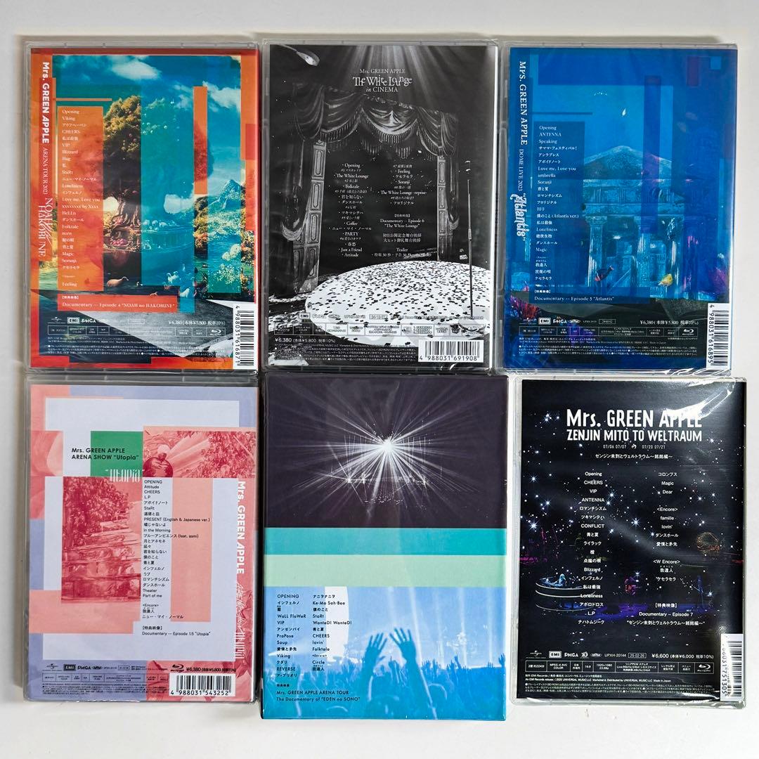 Mrs.GREEN APPLE 通常盤 Blu-Ray 6枚