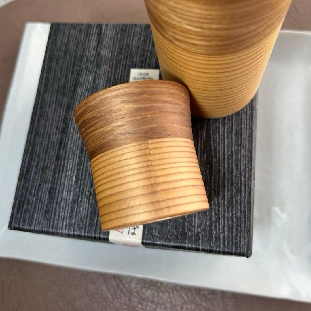 大館曲げわっぱ あわせ 月・花 カップ[ビアカップ.フリーカップ]ぐい呑