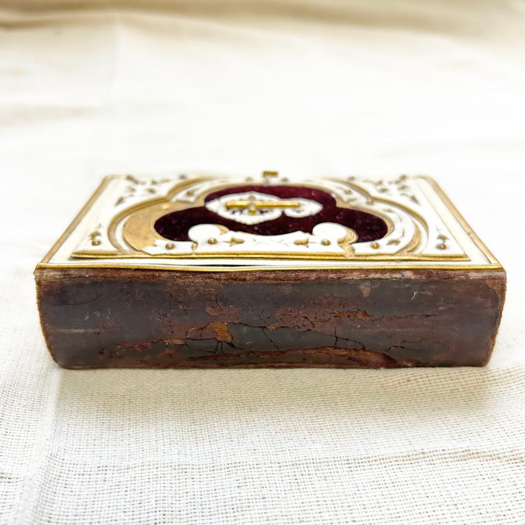 【希少】ウィーン蚤の市 アンティーク聖書 祈祷書 三方金 金具装丁 雑貨 小物