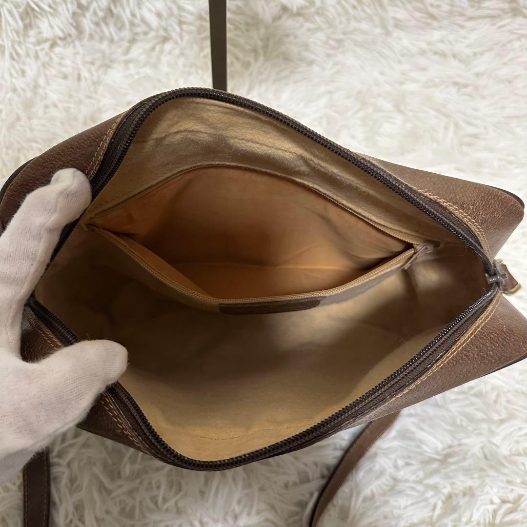 値下げ オールドグッチ GG 総柄 レザー ショルダーバッグ シェリーライン