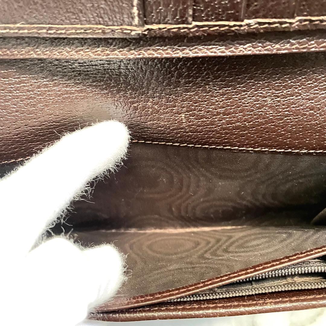 GUCCI グッチ 長財布 GGキャンバス ロゴプレート 折り財布 0120-⑤