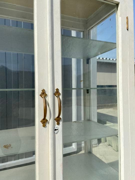 医療用棚　アンティーク　白　ドクターキャビネット　ケビント