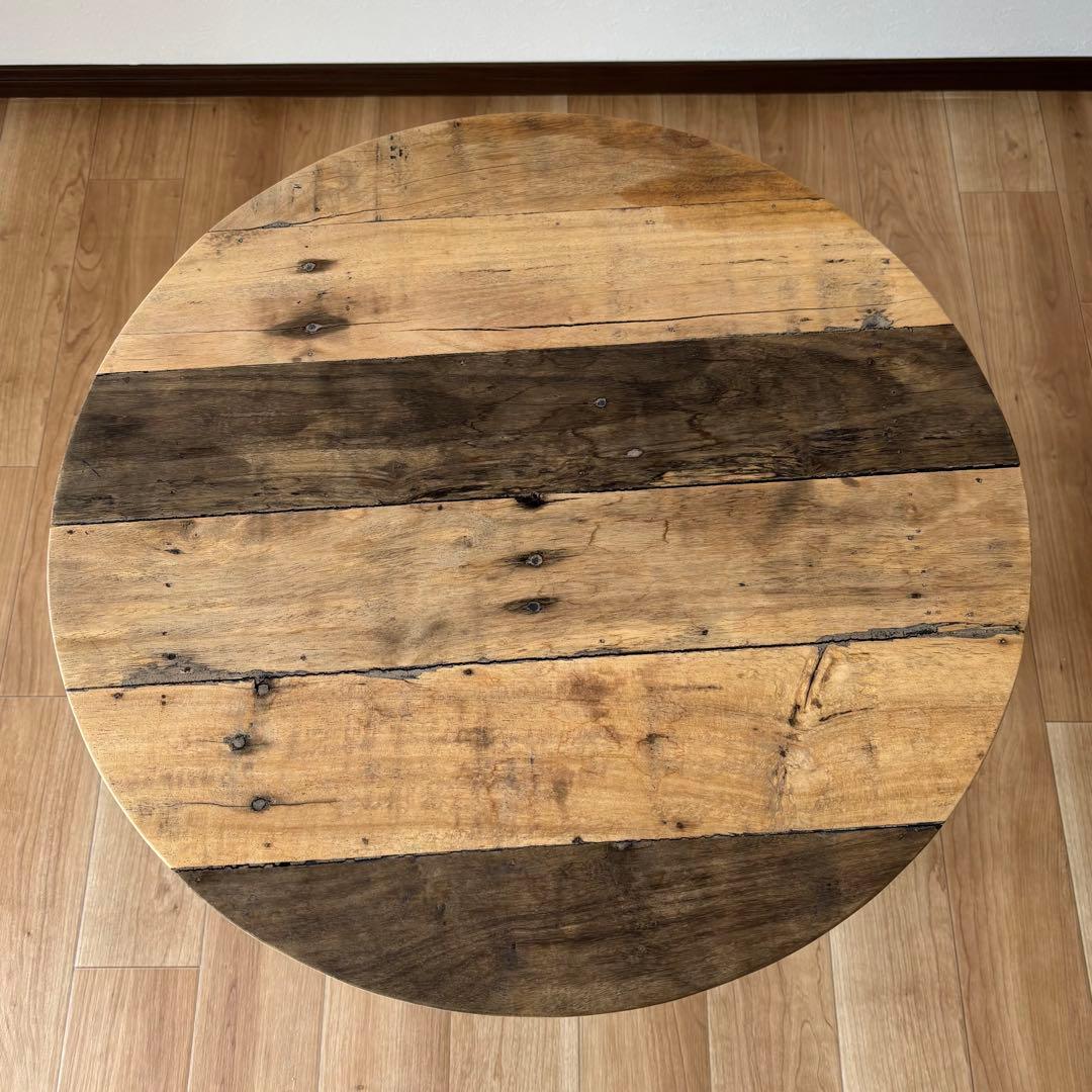 アンティークテーブル　折りたたみ　丸テーブル　サイドテーブル