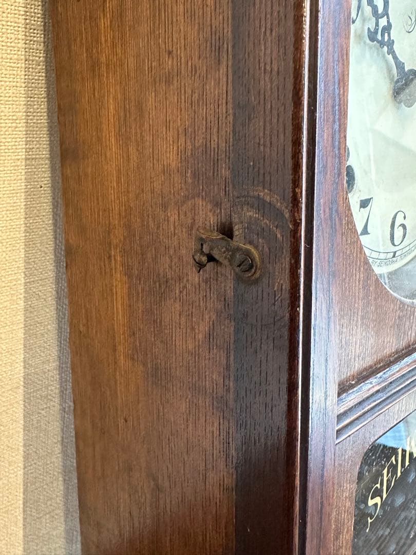 精工舎　アナログ　SEIKOSHA 木製掛時計 鍵付き