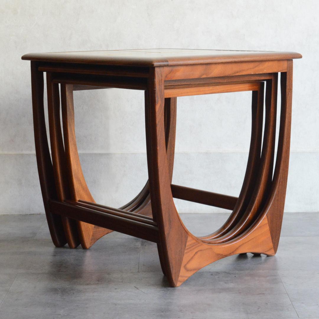 G-PLAN ヴィンテージ タイルトップ ネストテーブル チーク サイドテーブル