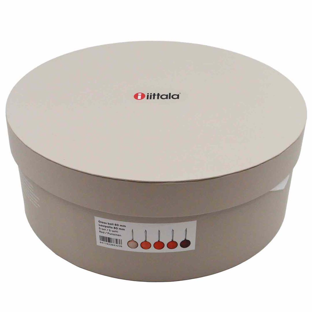  イッタラ ガラスオーナメントボール 35個セット グレー レッド